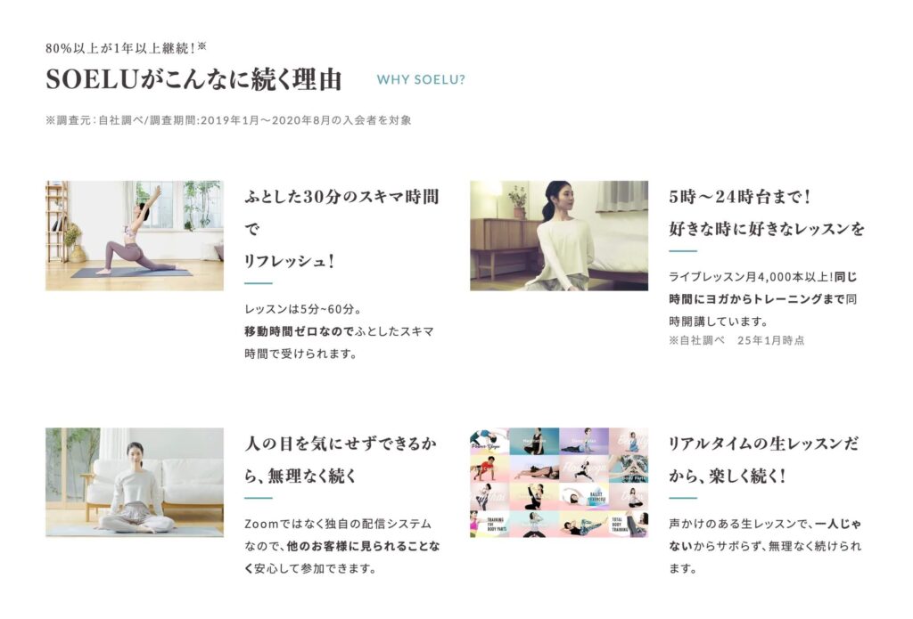 SOELUのオンラインヨガの詳細画像