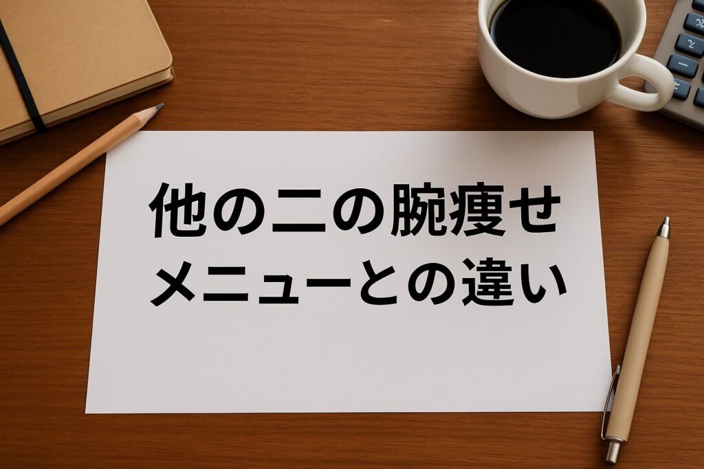 LAVAのほっそり二の腕ヨガと他の二の腕痩せメニューとの違い